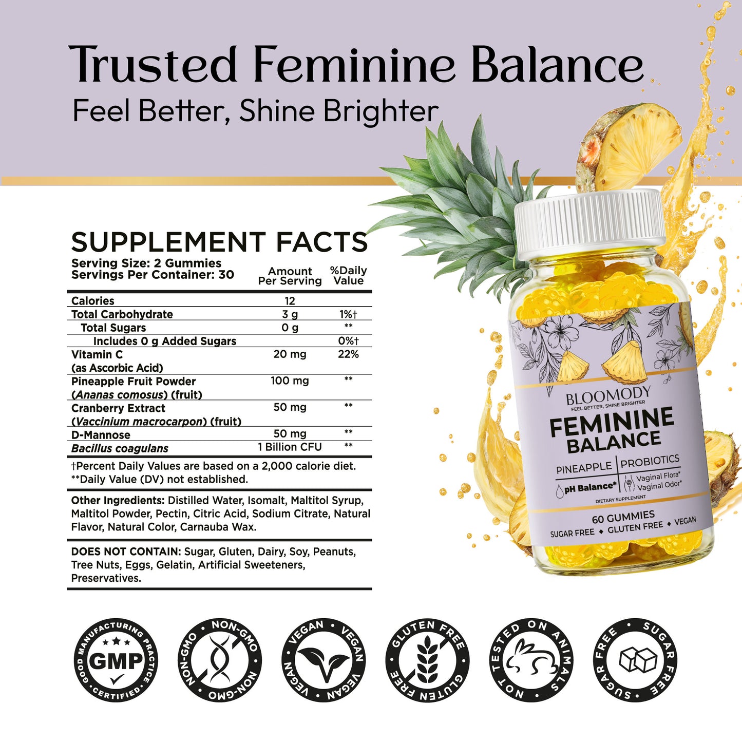 Probiotic Feminine Balance Gummies for Women