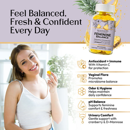 Probiotic Feminine Balance Gummies for Women