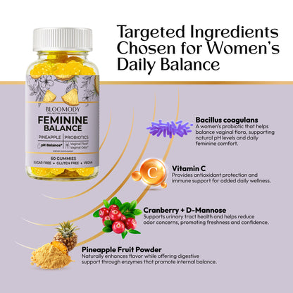 Probiotic Feminine Balance Gummies for Women