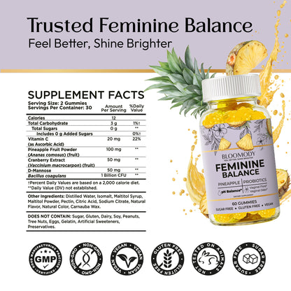 Probiotic Feminine Balance Gummies for Women